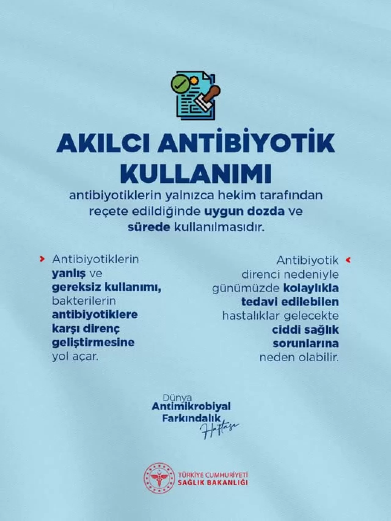 Adana Dr. Ekrem Tok Ruh Sağlığı Hastanesi'nden Akılcı Antibiyotik Kullanımı Uyarısı