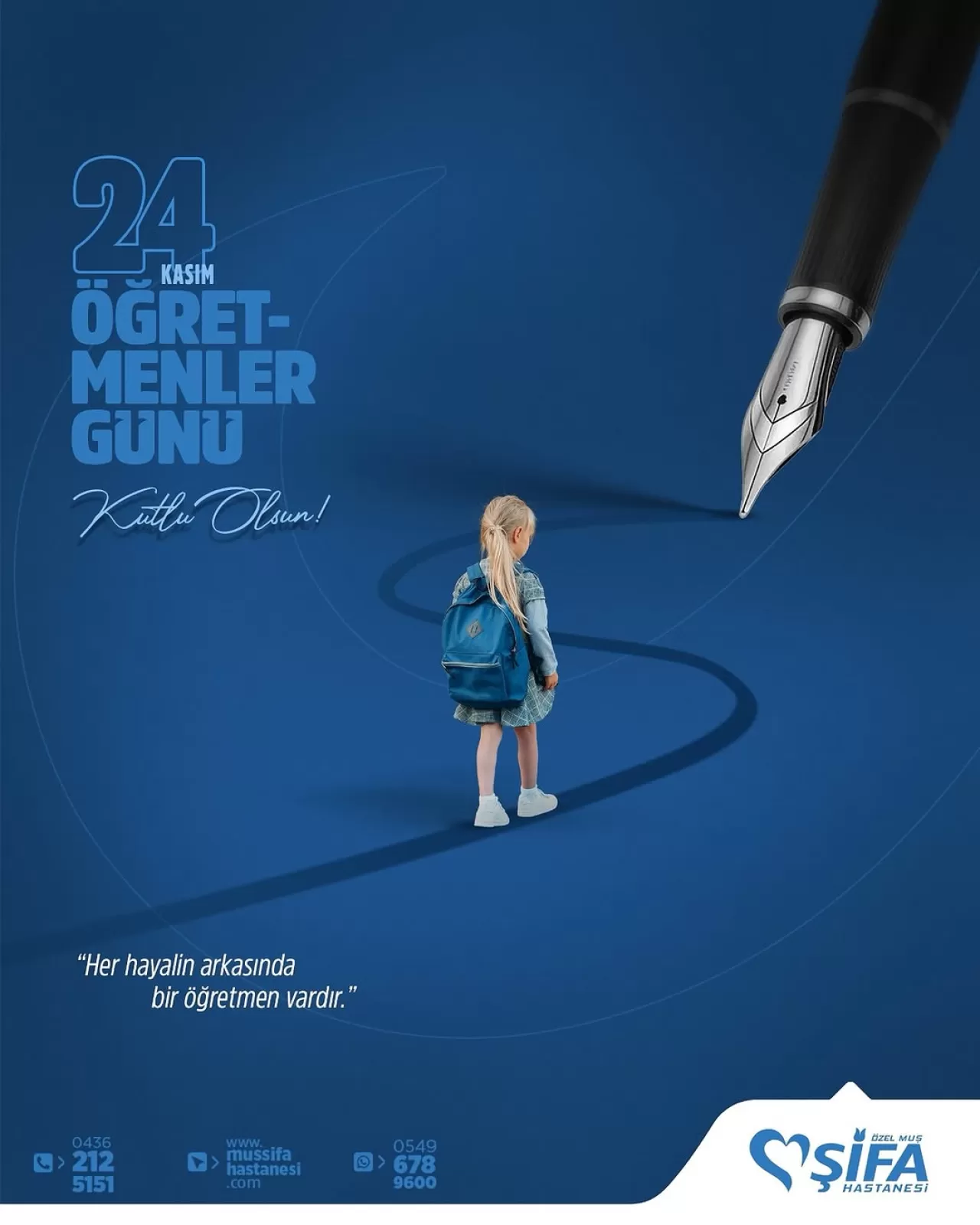 Özel Muş Şifa Hastanesi'nden 24 Kasım Öğretmenler Günü Mesajı