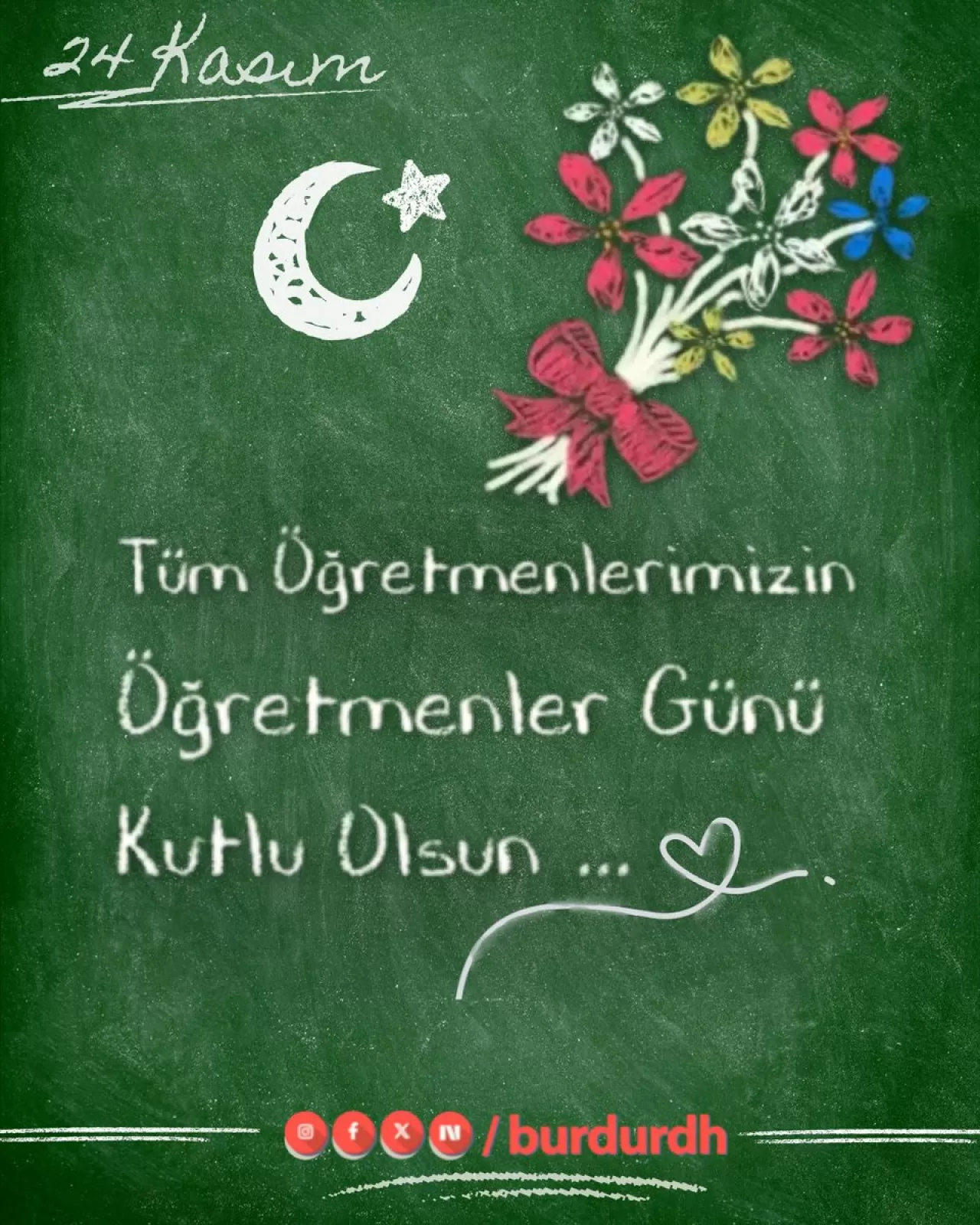 Burdur Devlet Hastanesi'nden Öğretmenler Günü Mesajı