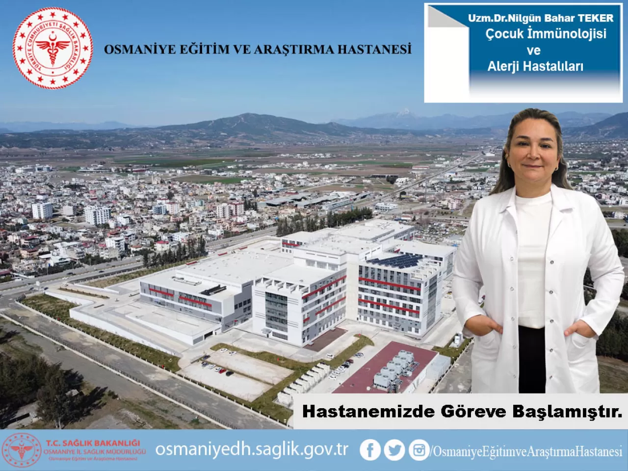 Osmaniye Devlet Hastanesi'ne Çocuk İmmünolojisi ve Alerji Uzmanı