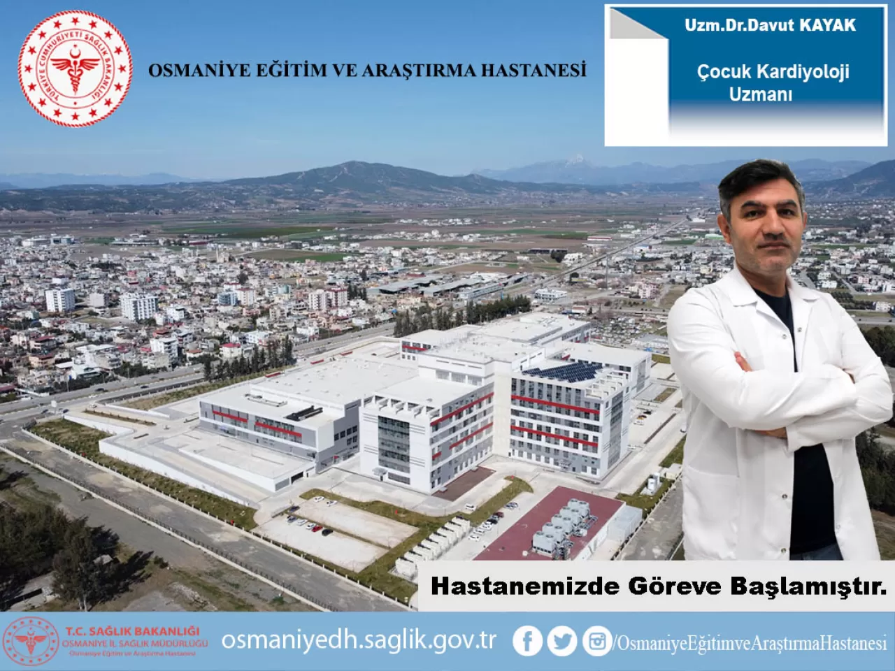 Osmaniye Devlet Hastanesi'ne Çocuk Kardiyoloji Uzmanı Atandı