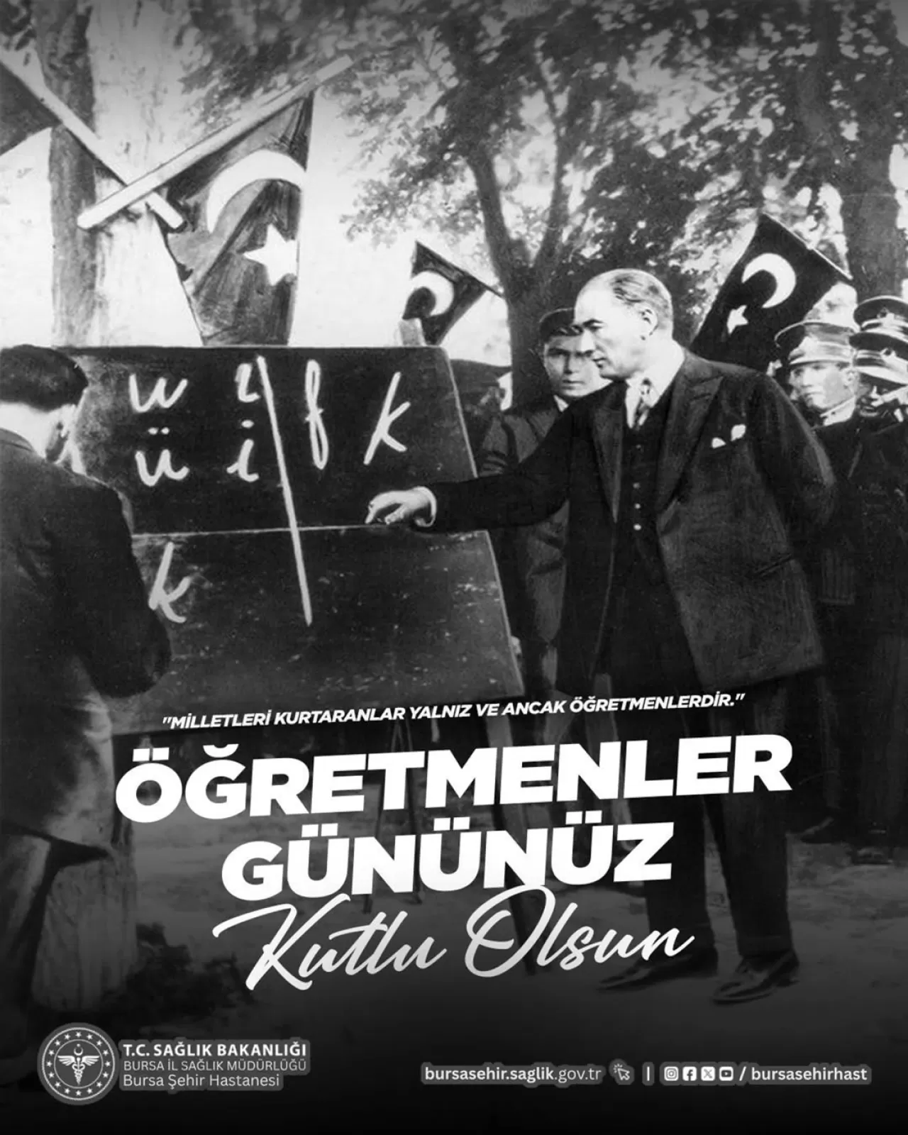 Bursa Şehir Hastanesi'nden 24 Kasım Öğretmenler Günü Mesajı