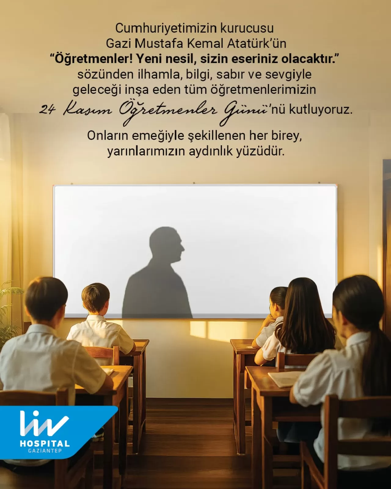 Liv Hospital Gaziantep'ten 24 Kasım Öğretmenler Günü Mesajı