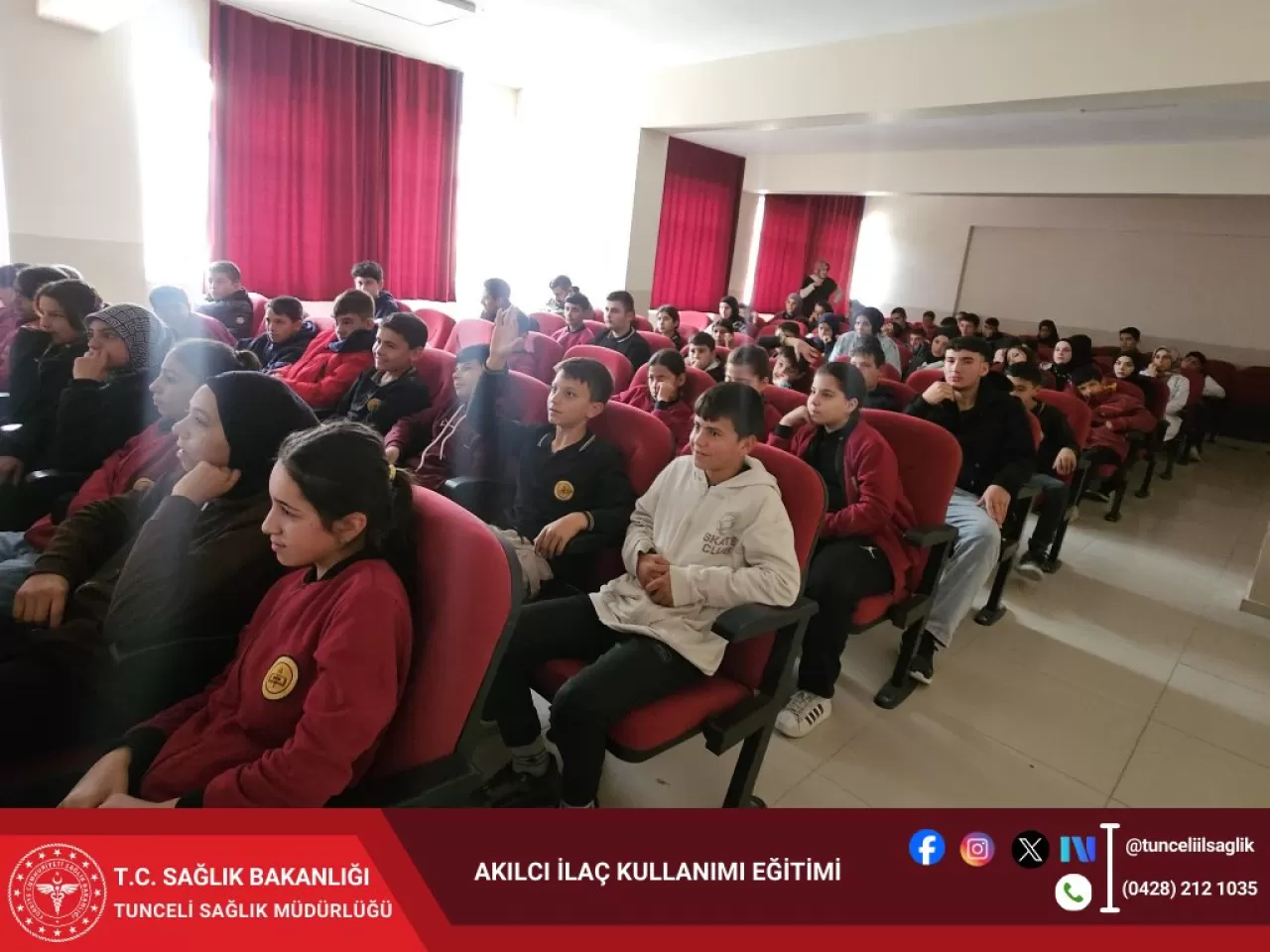 Tunceli'de Öğrencilere Akılcı İlaç Kullanımı Eğitimi Verildi