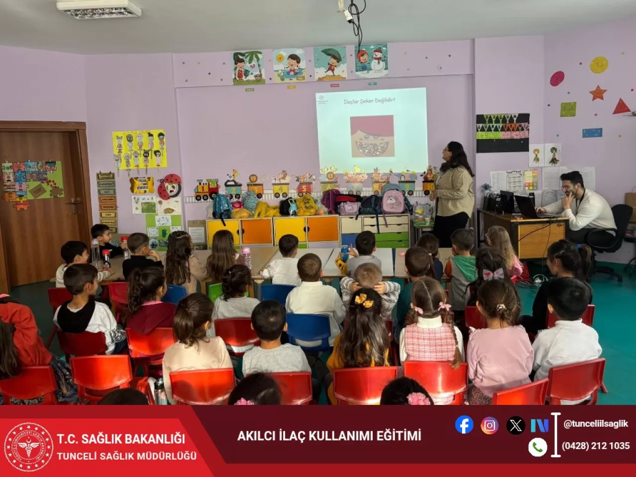 Tunceli'de Öğrencilere Akılcı İlaç Kullanımı Eğitimi Verildi