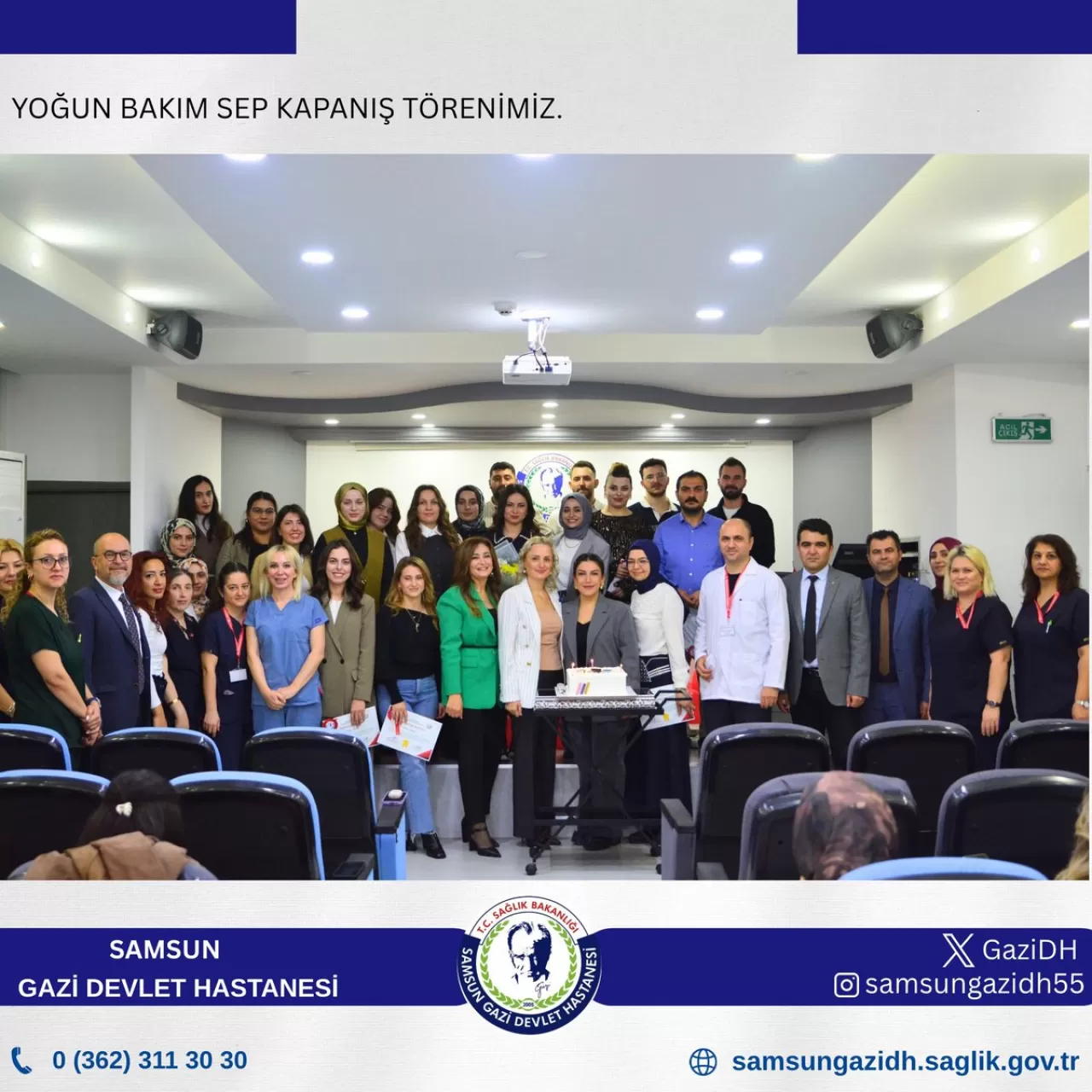 Samsun Gazi Devlet Hastanesi'nde Yoğun Bakım Hemşireliği Sertifika Töreni Düzenlendi