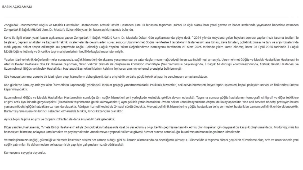 Zonguldak'ta Sağlık Çalışanlarına Şiddete Sıfır Tolerans