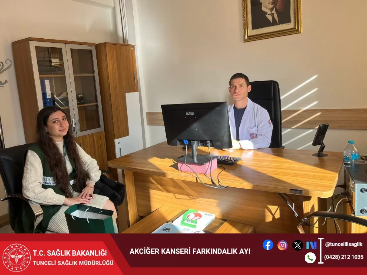 Tunceli'de Akciğer Kanseri Farkındalık Ziyareti: Tütünle Mücadele ve Erken Teşhis Vurgulandı