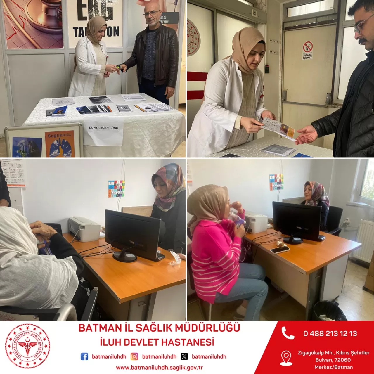 Batman'da Dünya KOAH Günü'nde Solunum Taraması ve Bilinçlendirme Etkinliği