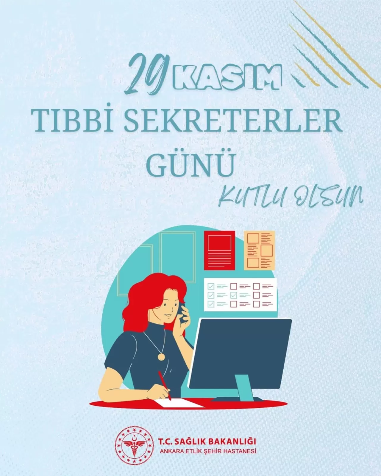 Etlik Şehir Hastanesi'nde 29 Kasım Tıbbi Sekreterler Günü Kutlandı