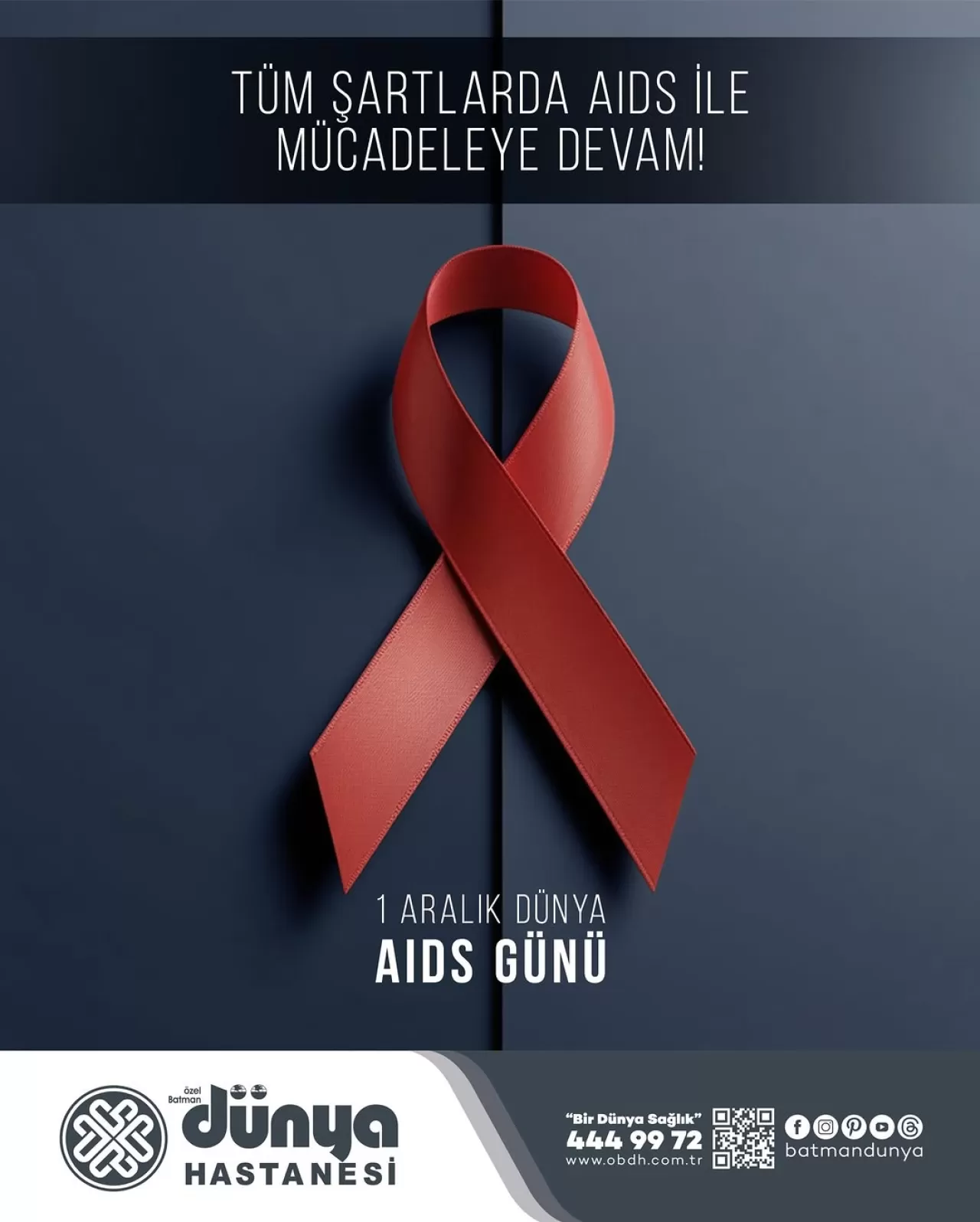 Batman'da 1 Aralık Dünya AIDS Günü'nde Farkındalık Mesajı