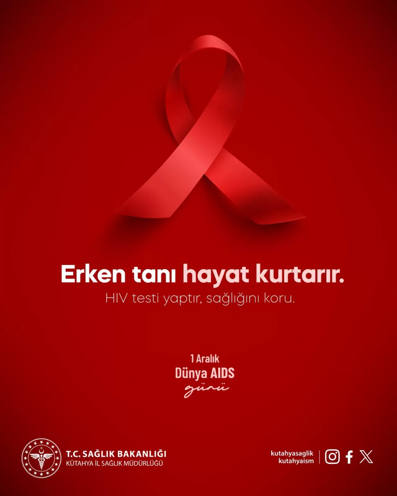 Kütahya'da 1 Aralık Dünya AIDS Günü Bilinçlendirme Çalışmaları