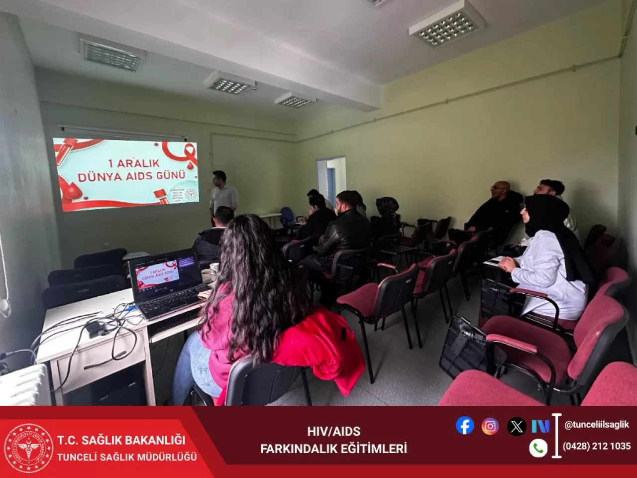 Tunceli'de Dünya AIDS Günü'nde Farkındalık Eğitimi Düzenlendi