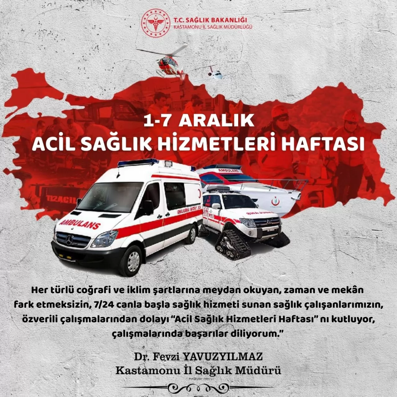 Kastamonu'da Acil Sağlık Hizmetleri Haftası Kutlanıyor