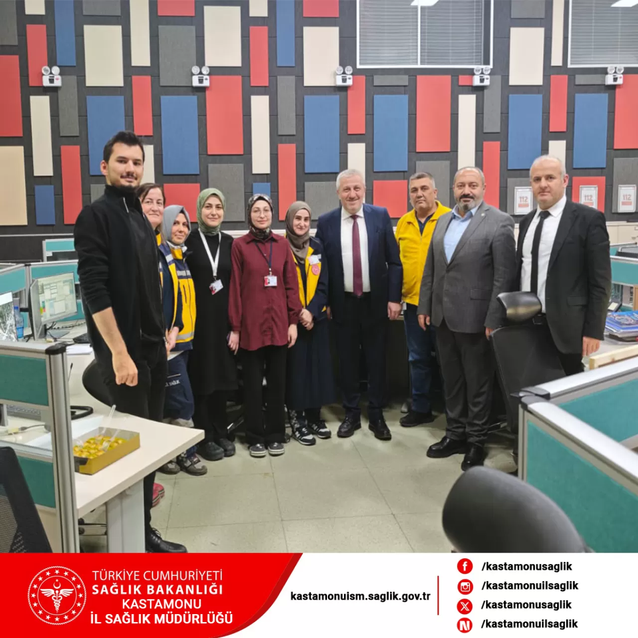 Kastamonu İl Sağlık Müdürü Yavuzyılmaz, Komuta Kontrol Merkezi'ni Ziyaret Etti