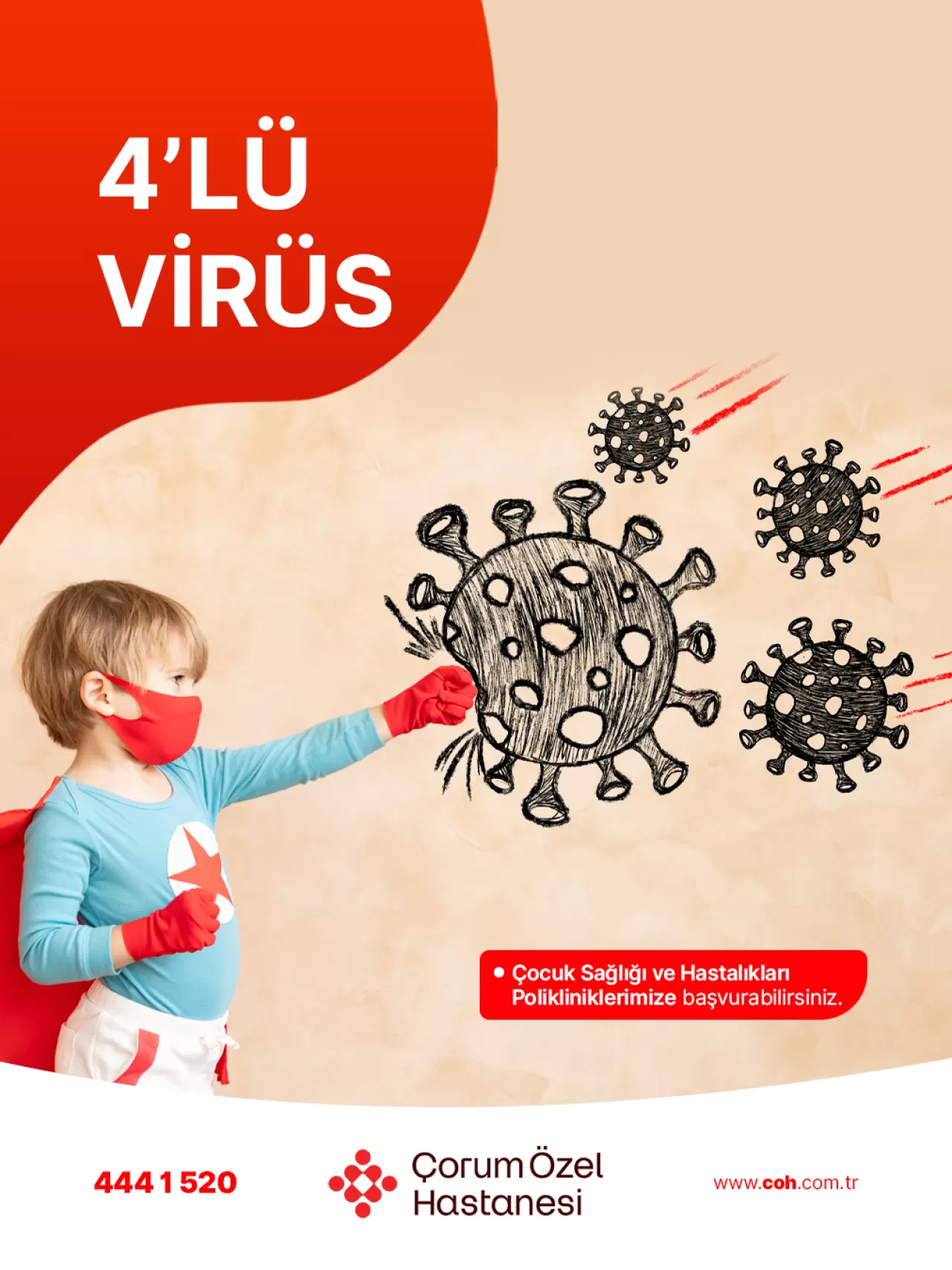 Çorum Özel Hastanesi Uyardı: Çocuklarda 4'lü Virüs Salgınına Dikkat
