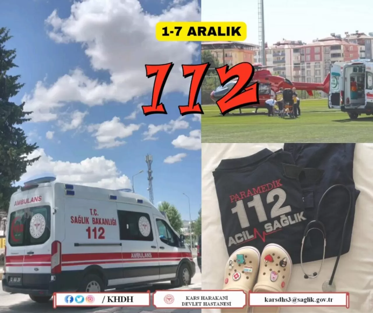 Kars Harakani Devlet Hastanesi'nde 112 Acil Sağlık Hizmetleri Haftası Kutlandı