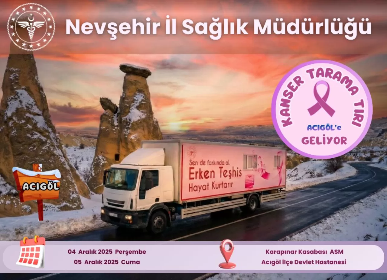 Kanser Tarama Tırı Acıgöl ve Karapınar'da Hizmet Verecek