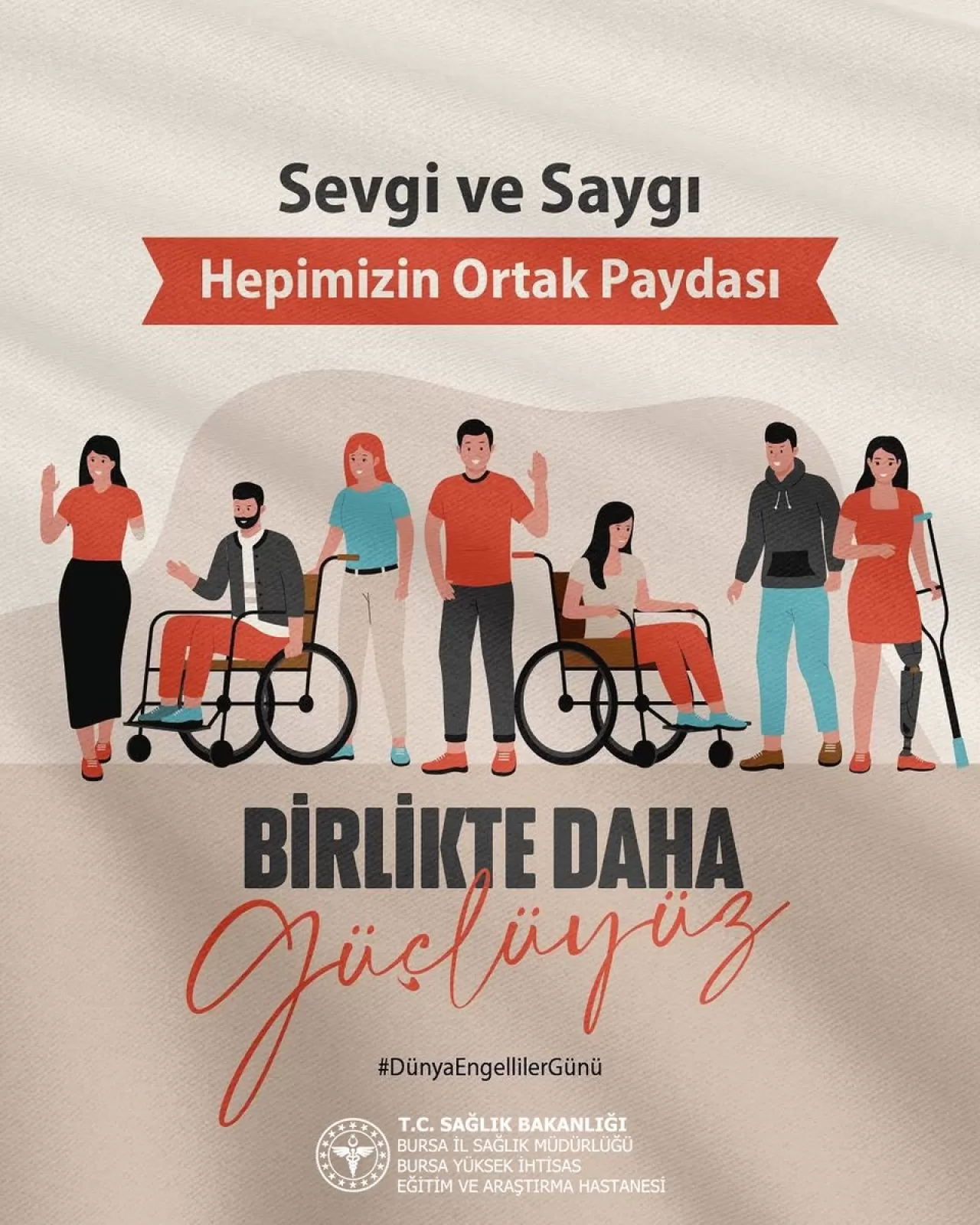 Bursa Yüksek İhtisas EAH'ndan 3 Aralık Dünya Engelliler Günü Mesajı: Sevgi ve Saygı Ortak Paydamız