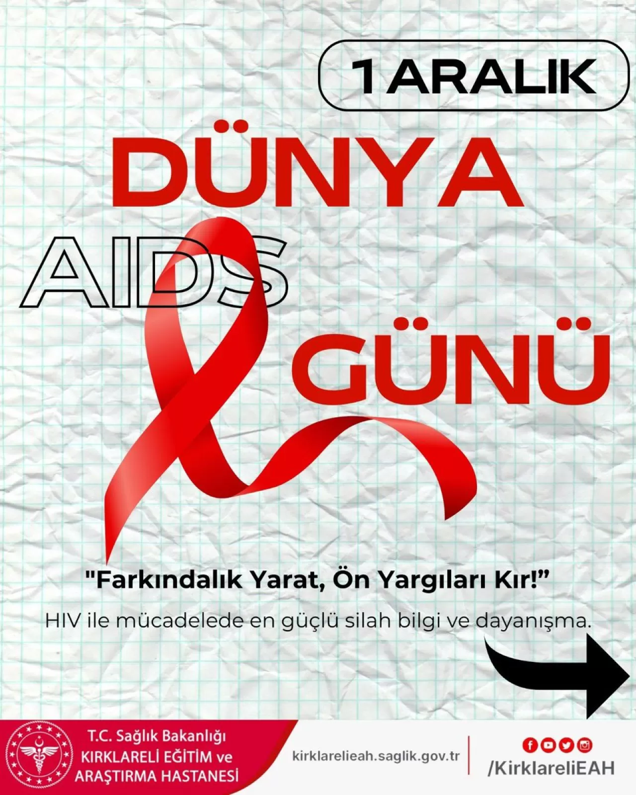 Kırklareli'nde Dünya AIDS Günü: 