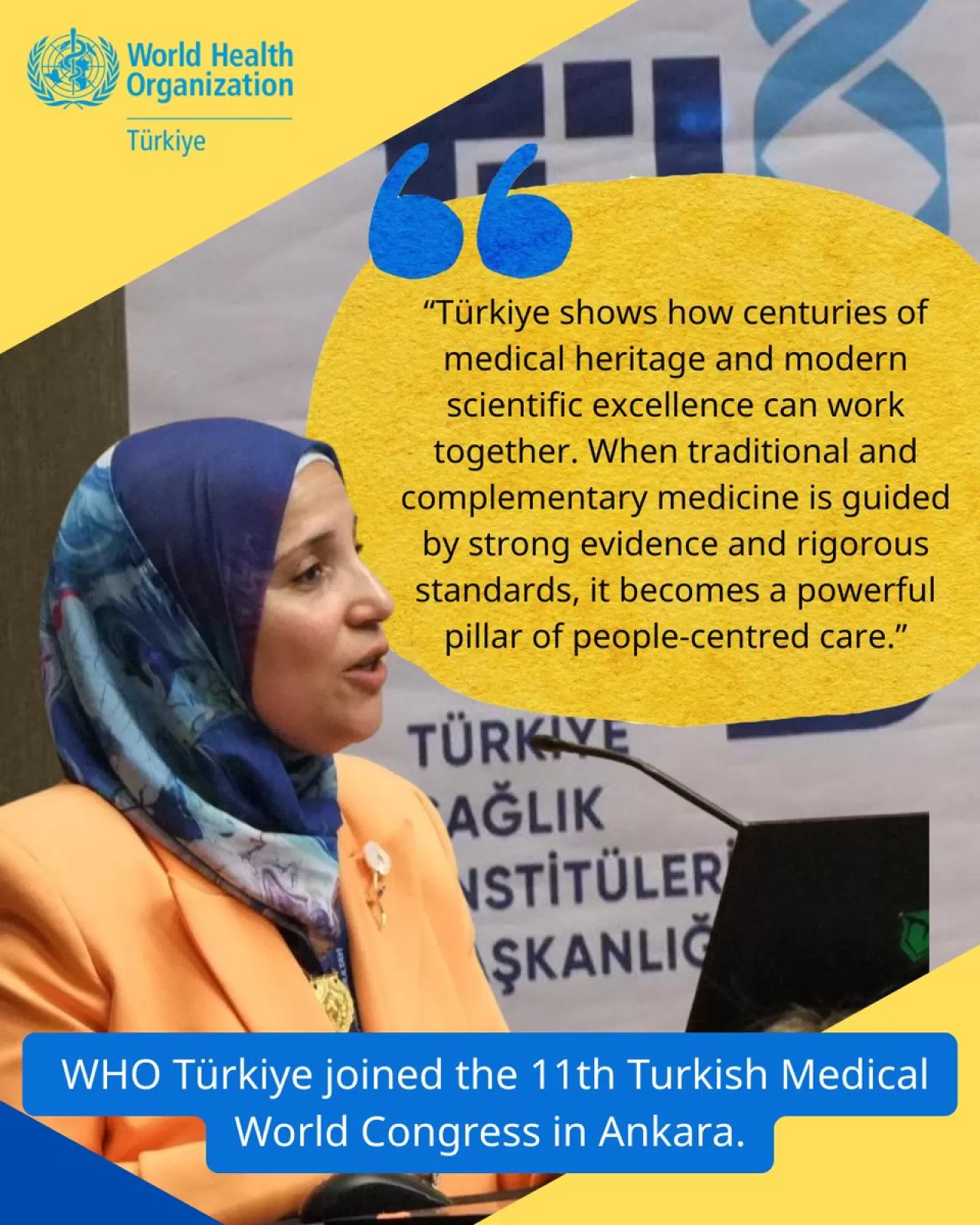 WHO Türkiye, 11. Türk Tıp Dünyası Kongresi'ne Katıldı