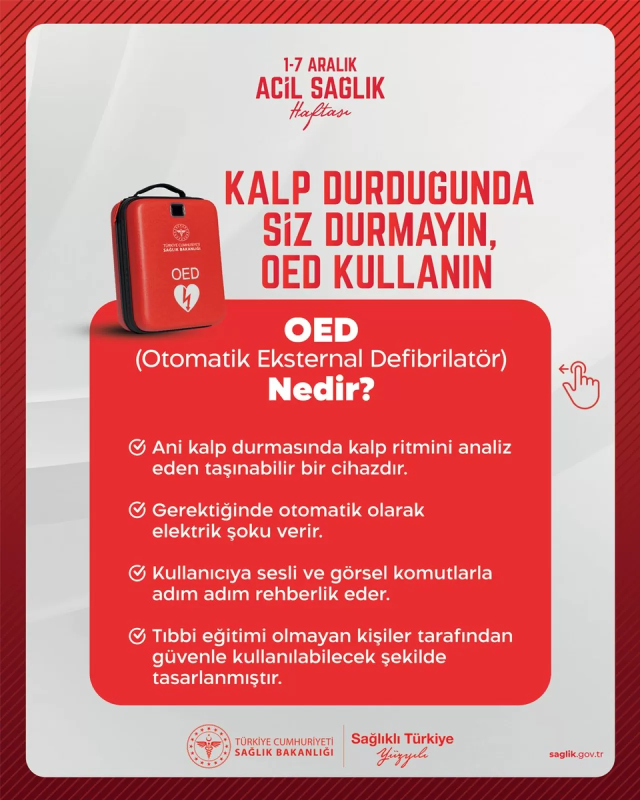 Niğde'de Otomatik Eksternal Defibrilatör (OED) Kullanımının Önemi Vurgulandı