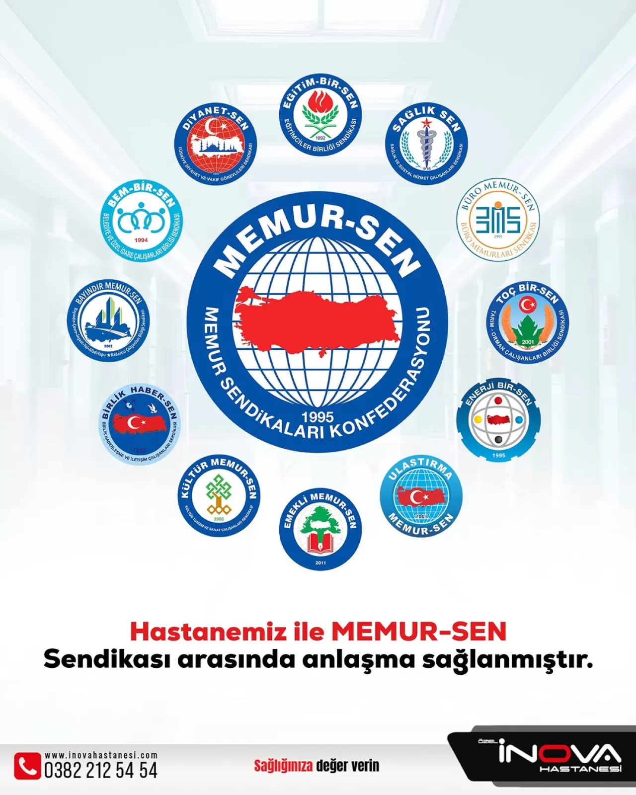 Aksaray İnova Hastanesi ile Memur-Sen Arasında Anlaşma Sağlandı