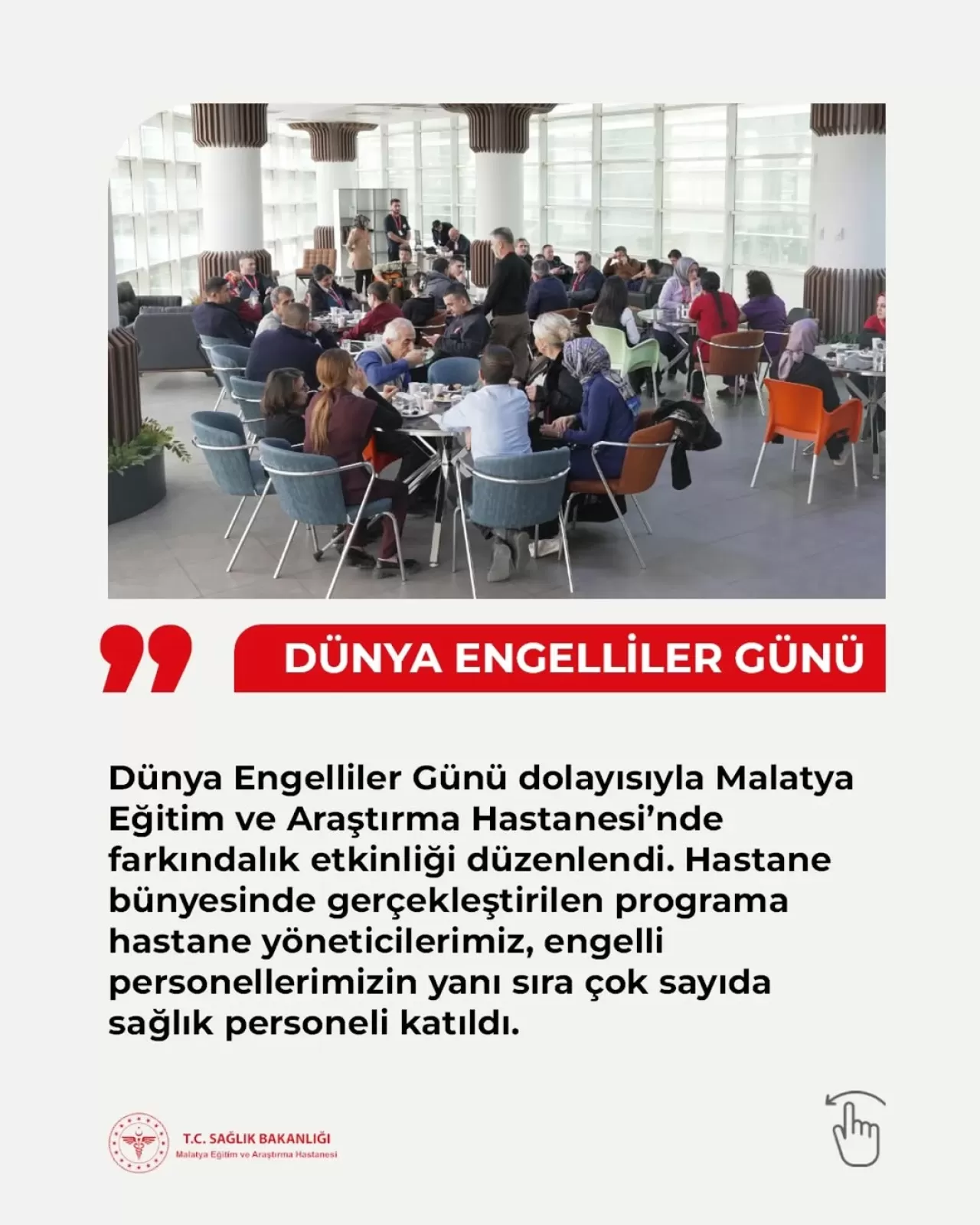 Malatya'da Dünya Engelliler Günü'nde Anlamlı Farkındalık Etkinliği
