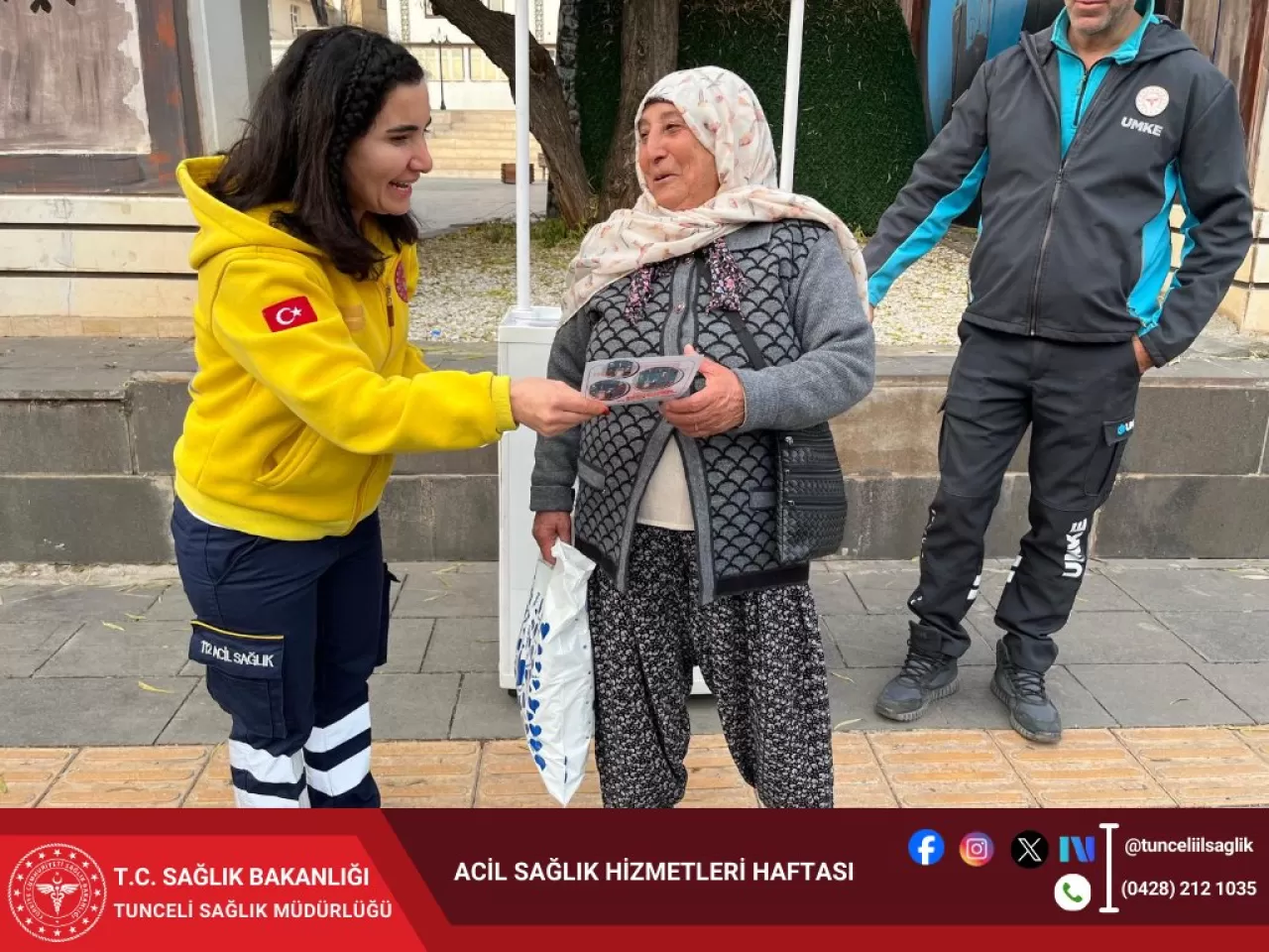 Tunceli'de Acil Sağlık Hizmetleri Haftası'nda Vatandaşlara Bilgilendirme Yapıldı