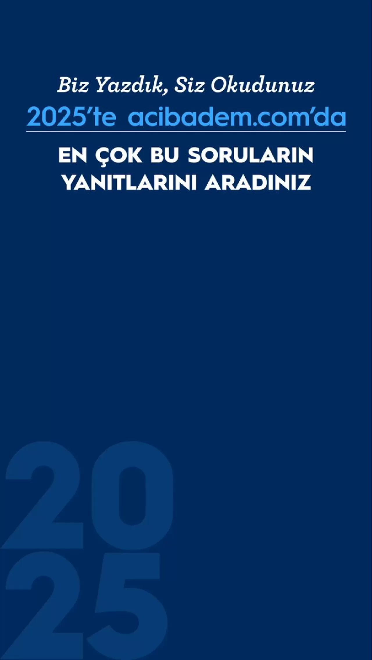 Acıbadem Bursa Hastanesi, 2025 Yılında Sağlık Yolculuğuna Eşlik Etmeye Hazırlanıyor