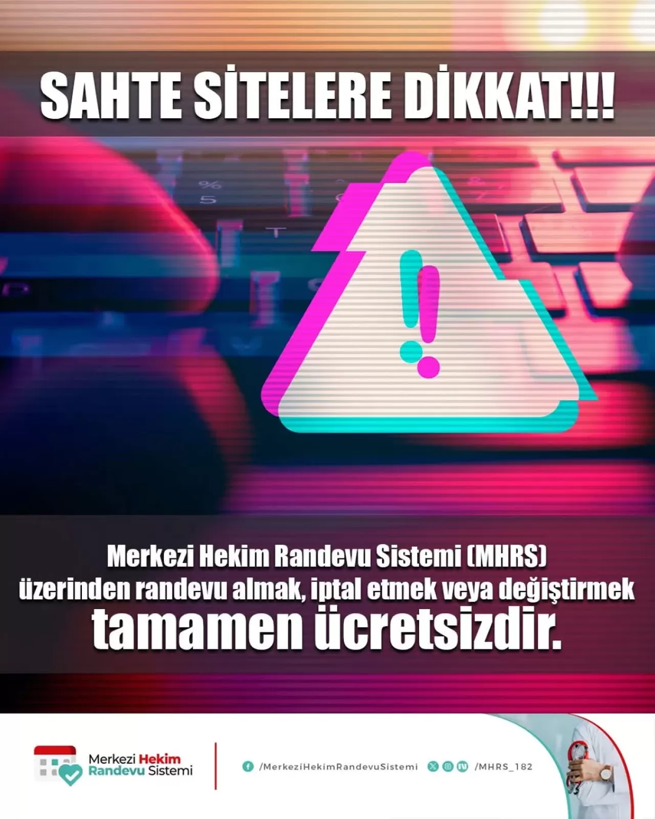 MHRS Dolandırıcılığına Karşı Bartın İl Sağlık Müdürlüğü'nden Uyarı