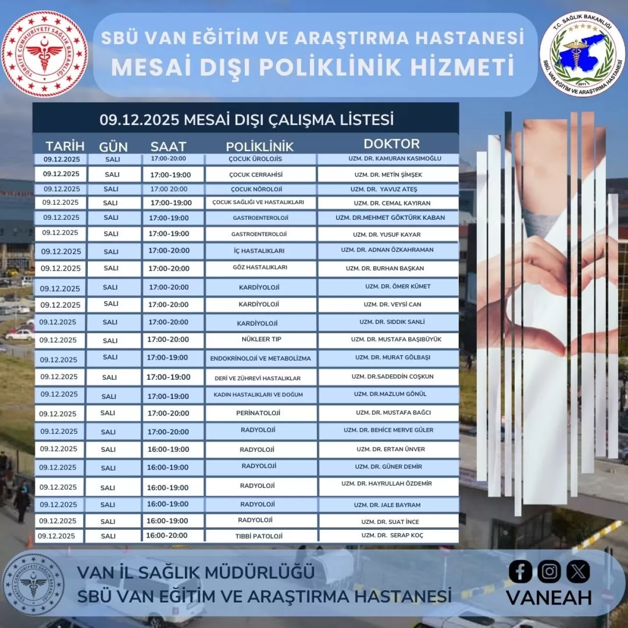 SBÜ Van Eğitim ve Araştırma Hastanesi'nde Randevu Alma Kolaylığı