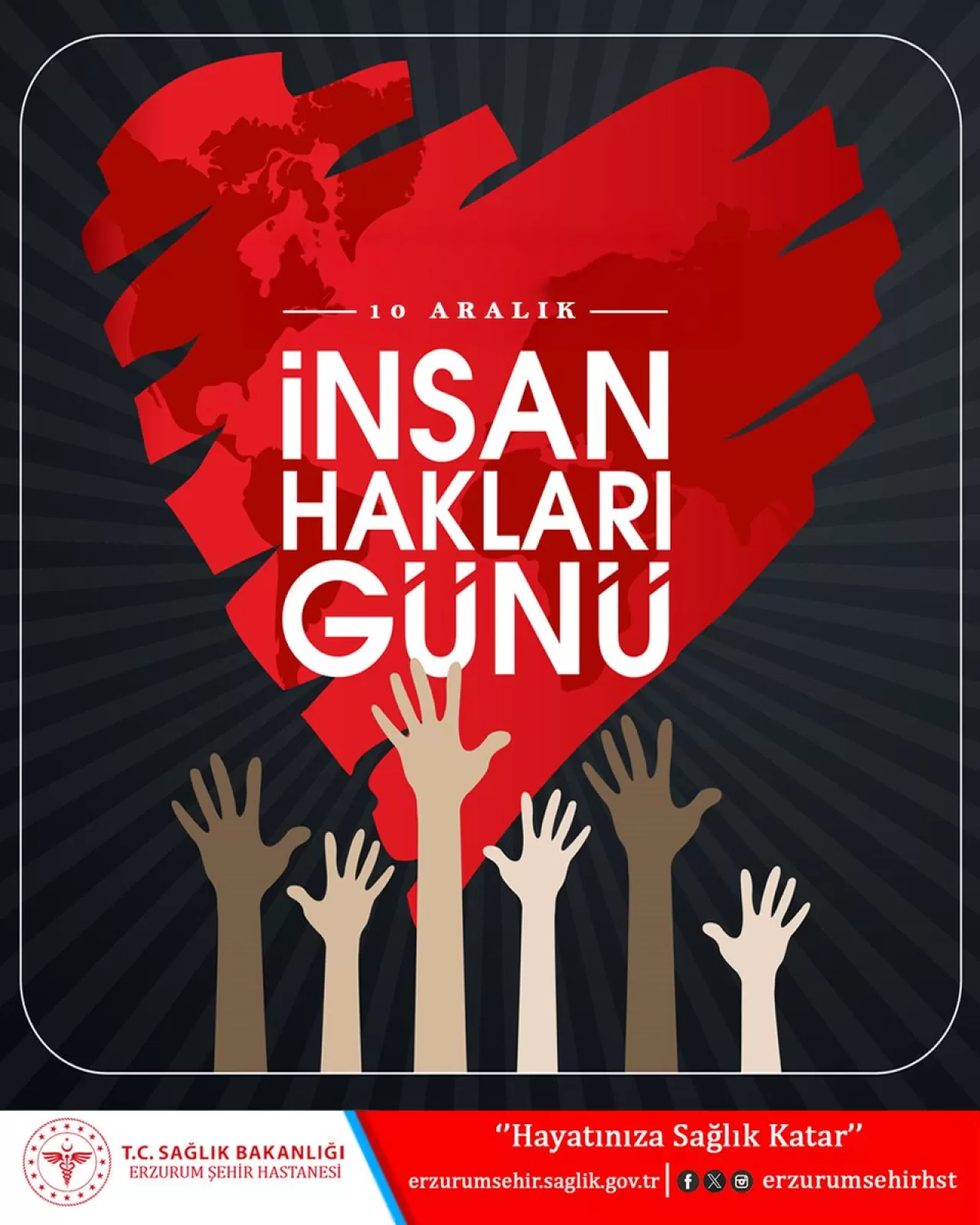 Erzurum Şehir Hastanesi'nde 10 Aralık İnsan Hakları Günü Kutlandı