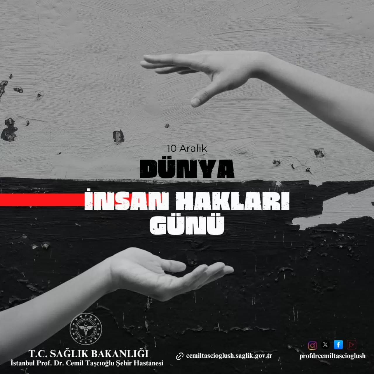 10 Aralık Dünya İnsan Hakları Günü, Prof. Dr. Cemil Taşcıoğlu Şehir Hastanesi'nde Kutlandı