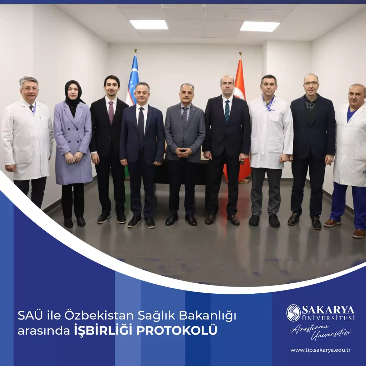 Sakarya Üniversitesi ile Özbekistan Sağlık Bakanlığı Arasında İş Birliği Protokolü İmzalandı
