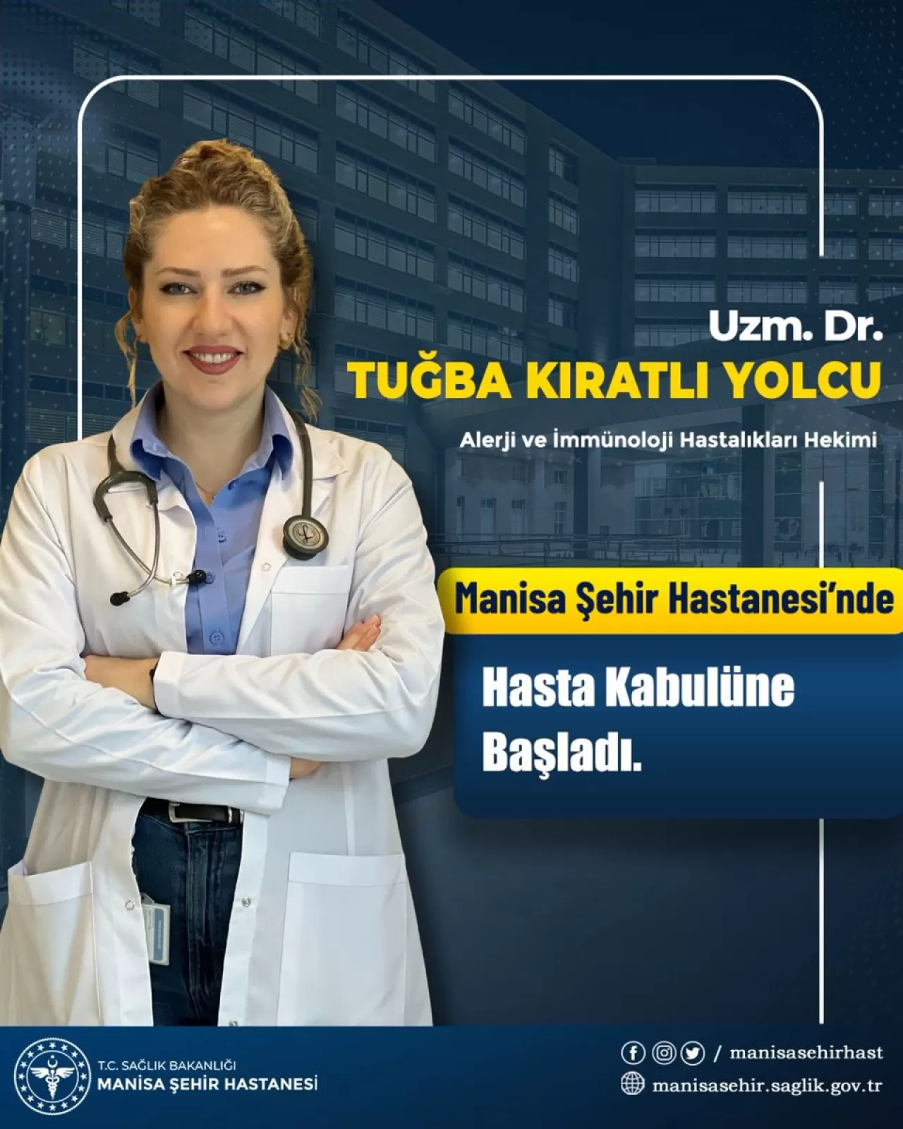 Manisa Şehir Hastanesi'ne Yeni Alerji ve İmmünoloji Uzmanı