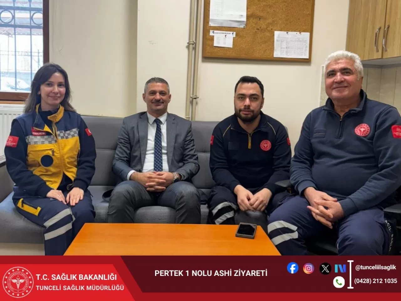 Tunceli İl Sağlık Müdürü Pertek'teki 112 Acil Servis Personelini Ziyaret Etti