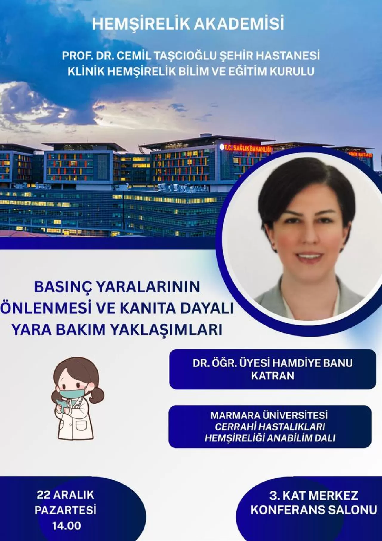 Prof. Dr. Cemil Taşcıoğlu Şehir Hastanesi'nde Basınç Yarası Önleme Semineri