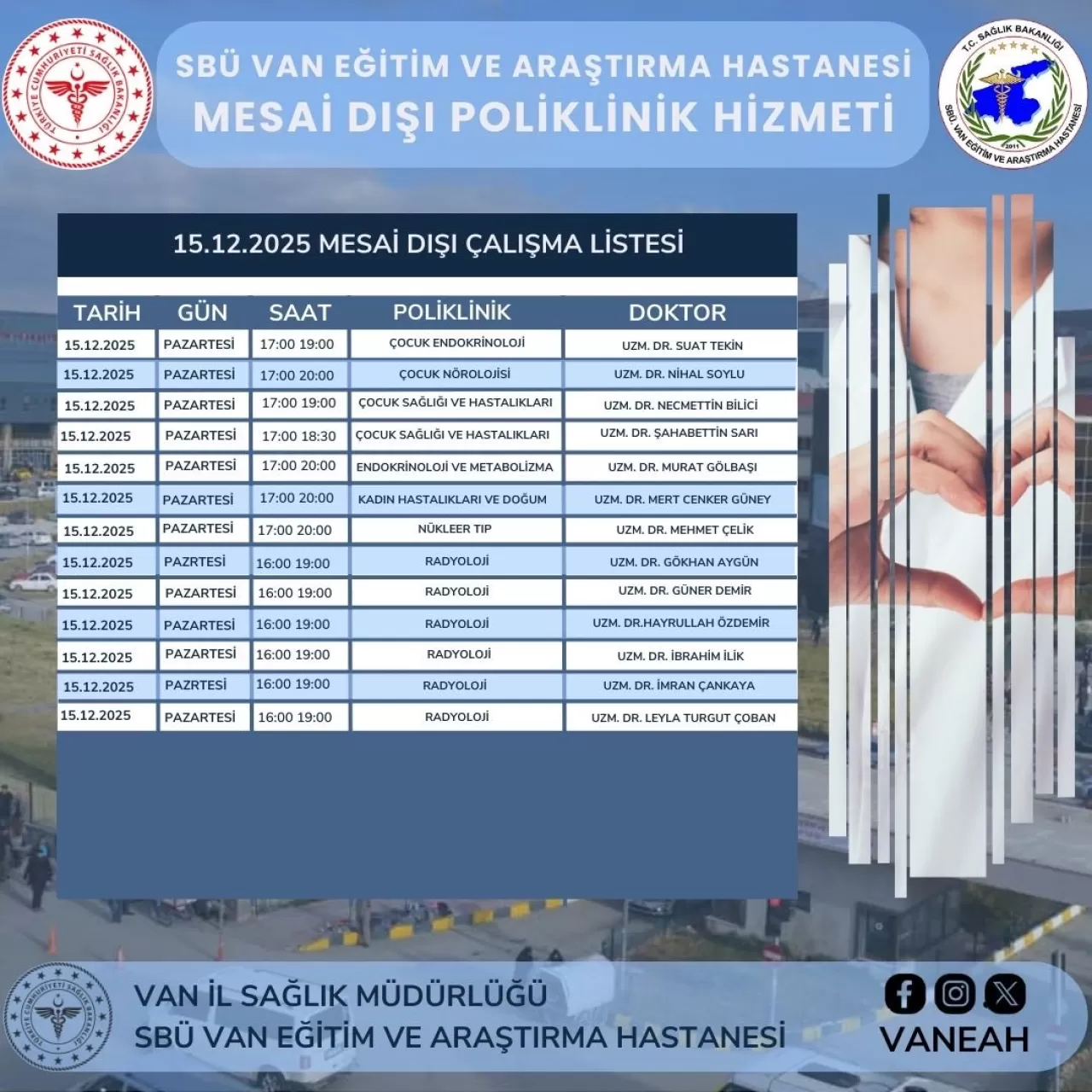 Van SBÜ Eğitim ve Araştırma Hastanesi'nde Randevu Alımı Kolaylaştı