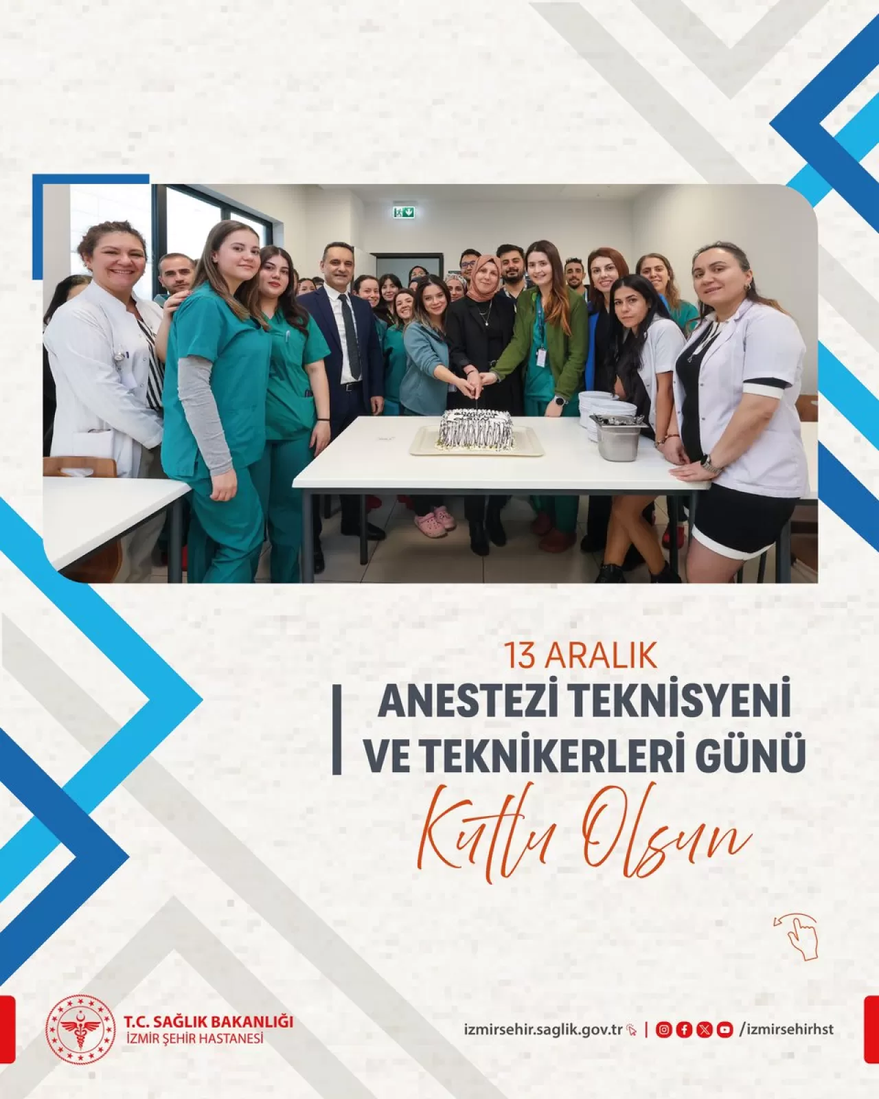 İzmir Şehir Hastanesi'nde Anestezi Teknisyenleri ve Teknikerleri Günü Kutlandı
