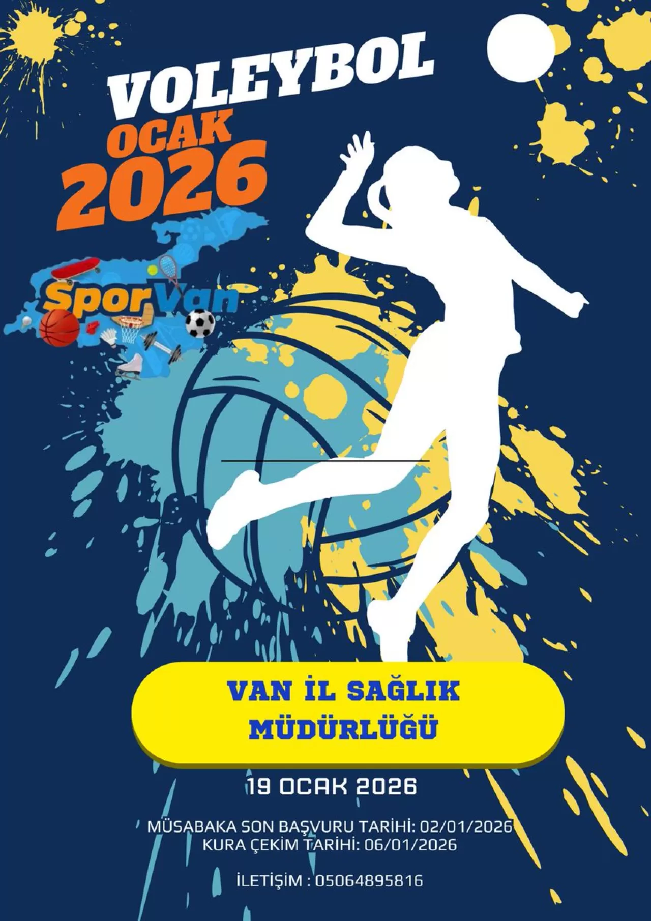 Van'da Sağlık Çalışanları Arasında Voleybol Turnuvası Heyecanı