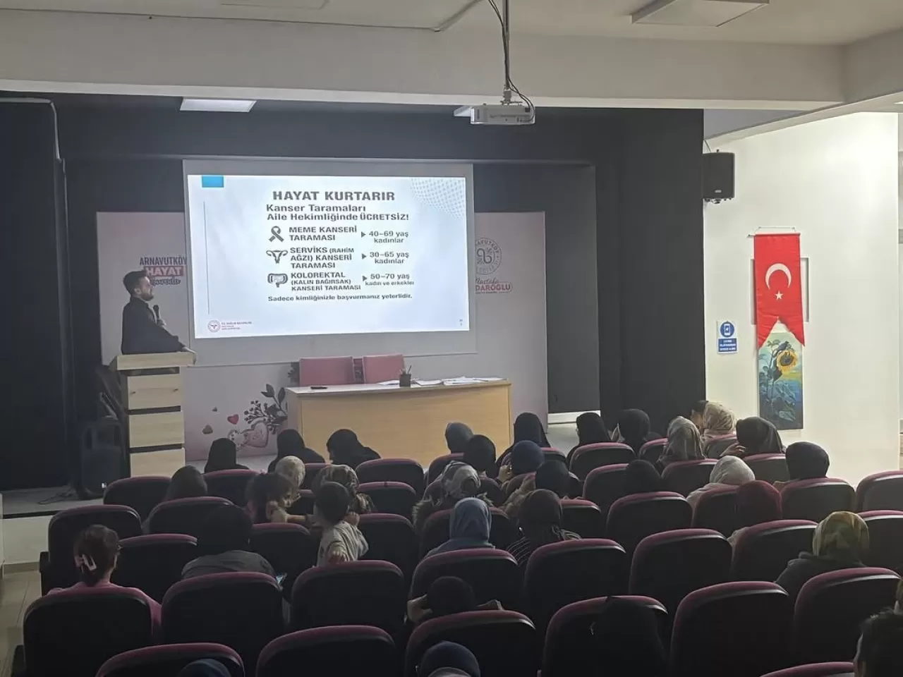 Arnavutköy'de Ücretsiz Kanser Taramaları İçin Bilgilendirme Eğitimi