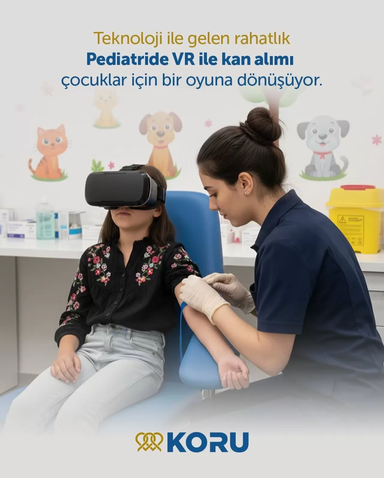 Özel Koru Hastanesi'nde Çocuklar İçin Kan Alımı Artık Sanal Gerçeklikle