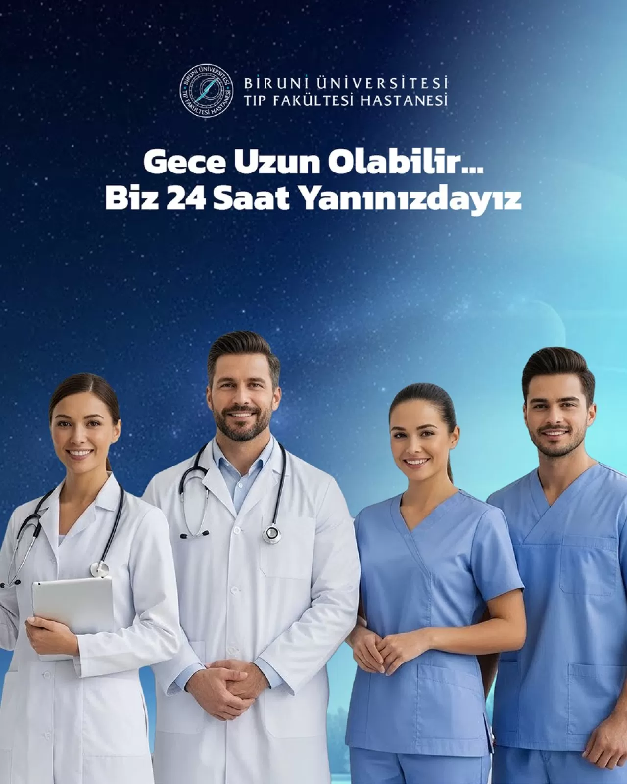 Biruni Üniversite Hastanesi'nde Sağlık Hizmetleri Gece Boyunca Devam Ediyor