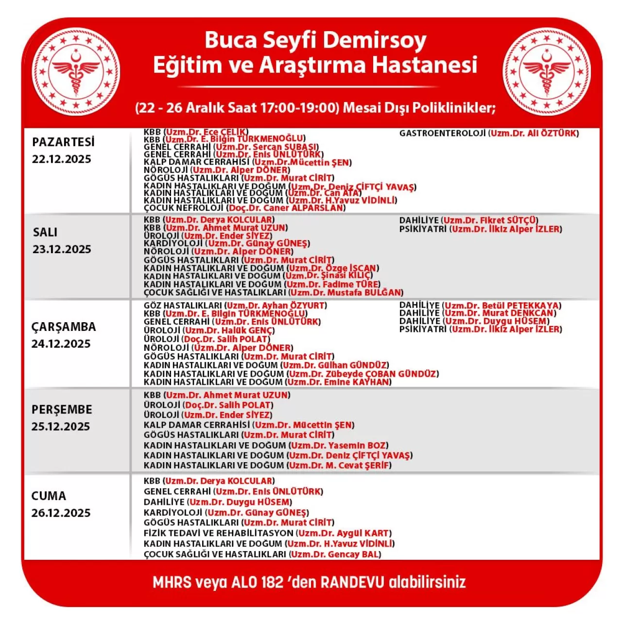 Buca'da Sağlık Hizmetine Mesai Saatleri Dışında da Erişim İmkanı