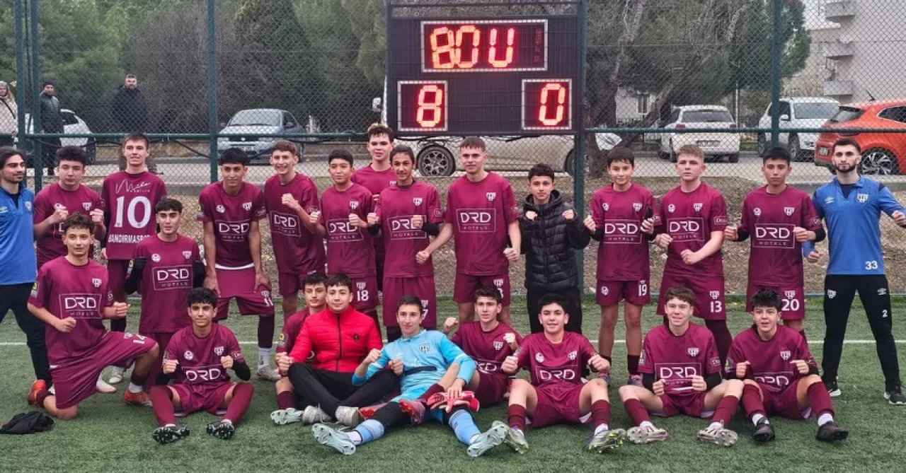 Bandırmaspor U15 Takımı, Kütahya Yeşilay'ı 8-0 Mağlup Etti