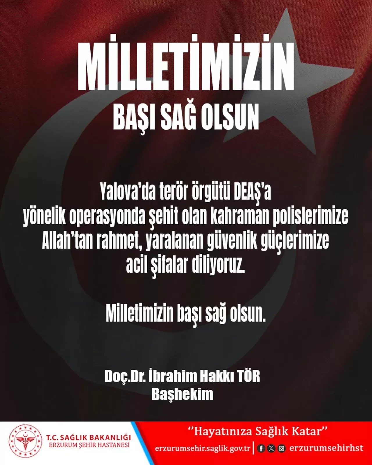 Erzurum Şehir Hastanesi'nde Yaşanan Üzücü Olay