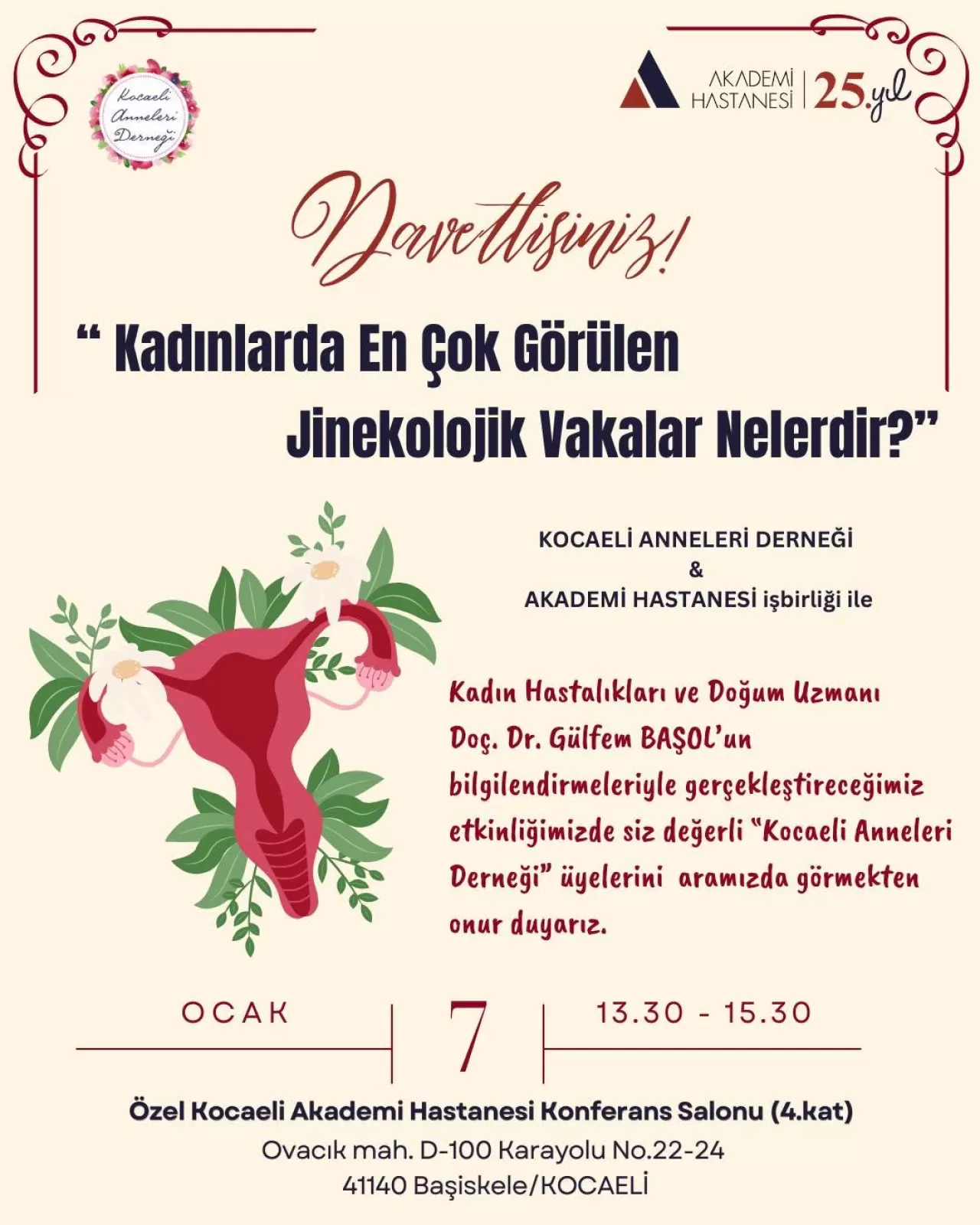 Kocaeli'de Annelere Özel Jinekolojik Sağlık Semineri Düzenleniyor