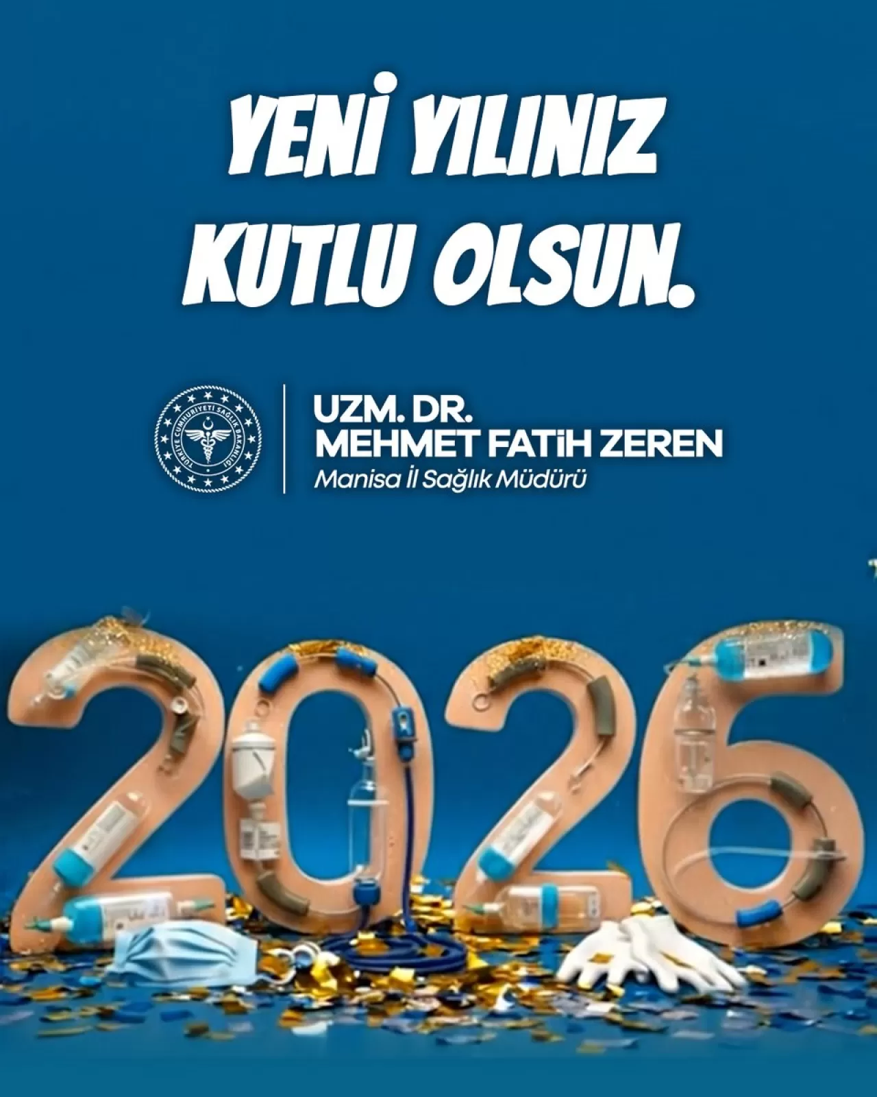 Manisa İl Sağlık Müdürlüğü'nden 2026 Yılı İçin Sağlık ve Huzur Temennisi