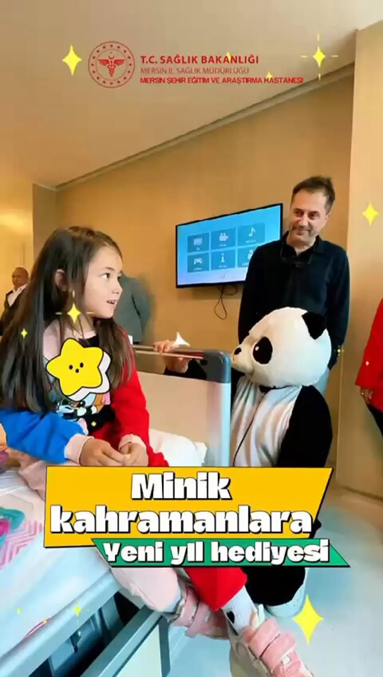 Mersin Şehir Hastanesi'nde Yeni Yıla Minik Kahramanlarla Kutlama